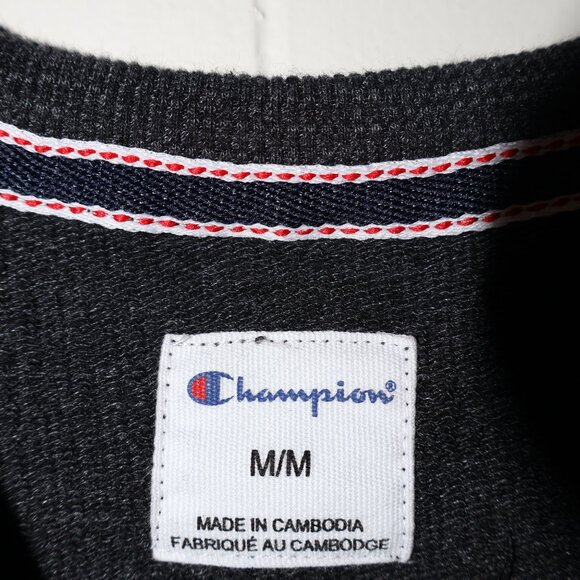 Champion Crewneck Sweatshirt Men’s Size M Dark Heather - Picture 5 of 7